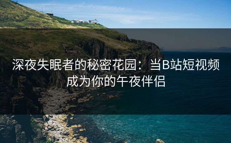 深夜失眠者的秘密花园：当B站短视频成为你的午夜伴侣